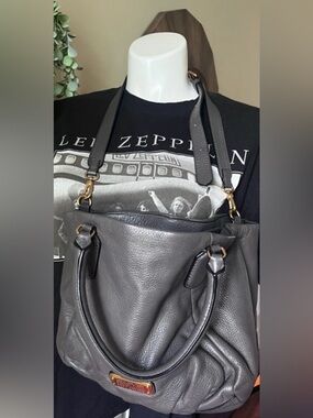 Y2K Marc Jacobs Gray Pebbled Leather Satchel
